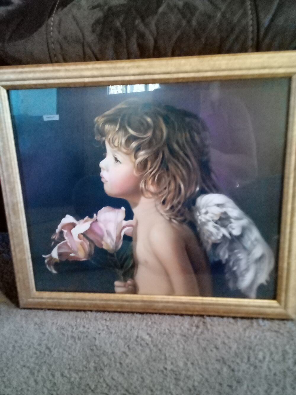 The Giving Angel Print by Nancy Noel Size 17x15 With Frame